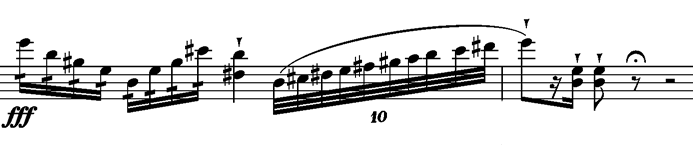 Partitur-Ausschnitt aus: Liszt/Heckel, LYON